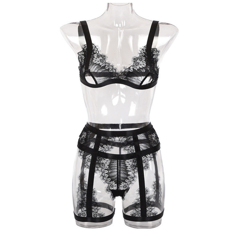 Alyssa Lace Lingerie Three-Piece Set