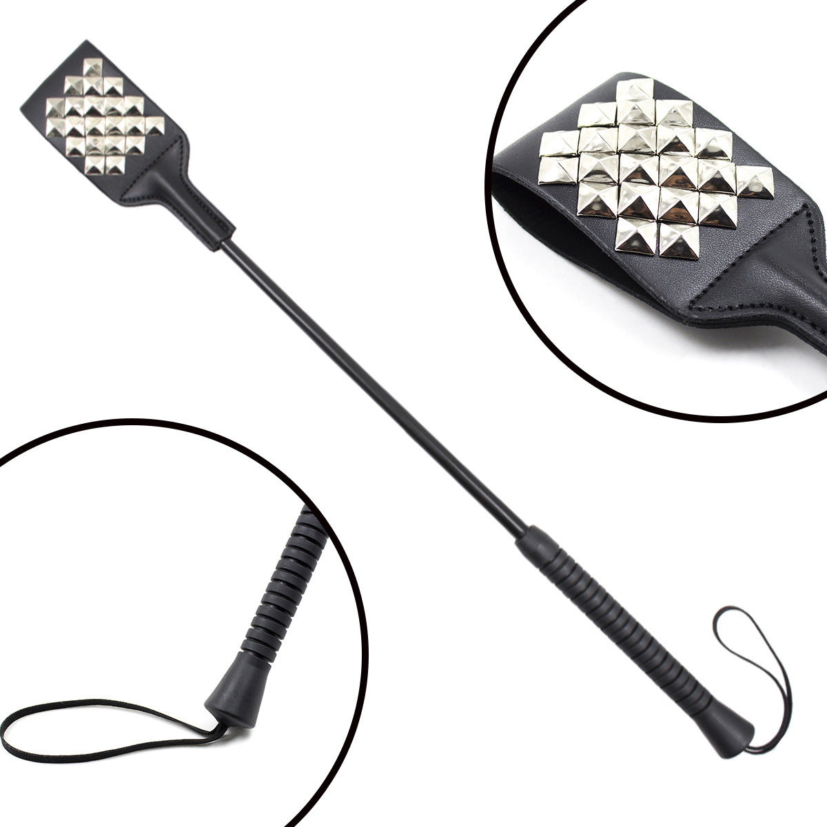Rivet Pointer Leather Whip