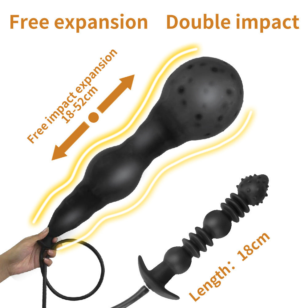 Inflatable Three Bead Butt Plug Dildo