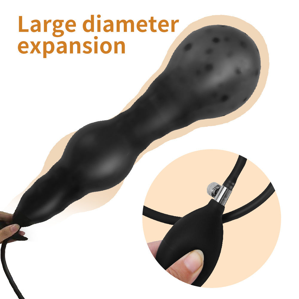 Inflatable Three Bead Butt Plug Dildo