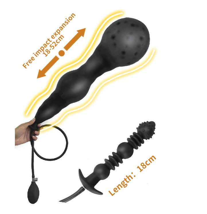 Inflatable Three Bead Butt Plug Dildo