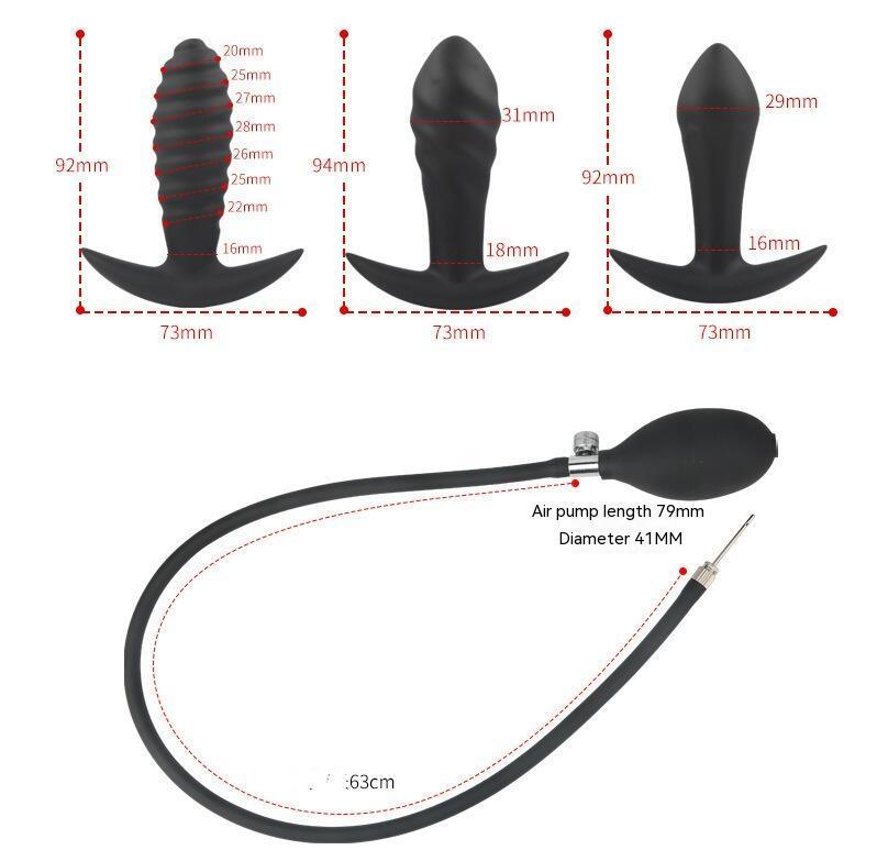 Inflatable Liquid Silicone Anal Plug