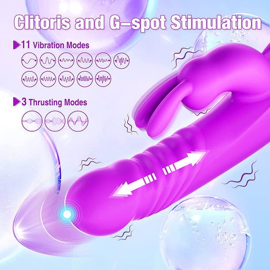 Slimline Realistic Thrusting & Rabbit Vibrator