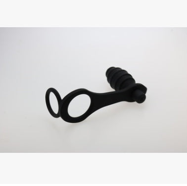 Dual 10-Frequency Vibrating Anal Butt Plug & Cock Ring