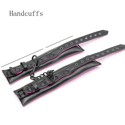 Leather Bundled Hand Cuffs & Ankle Cuffs
