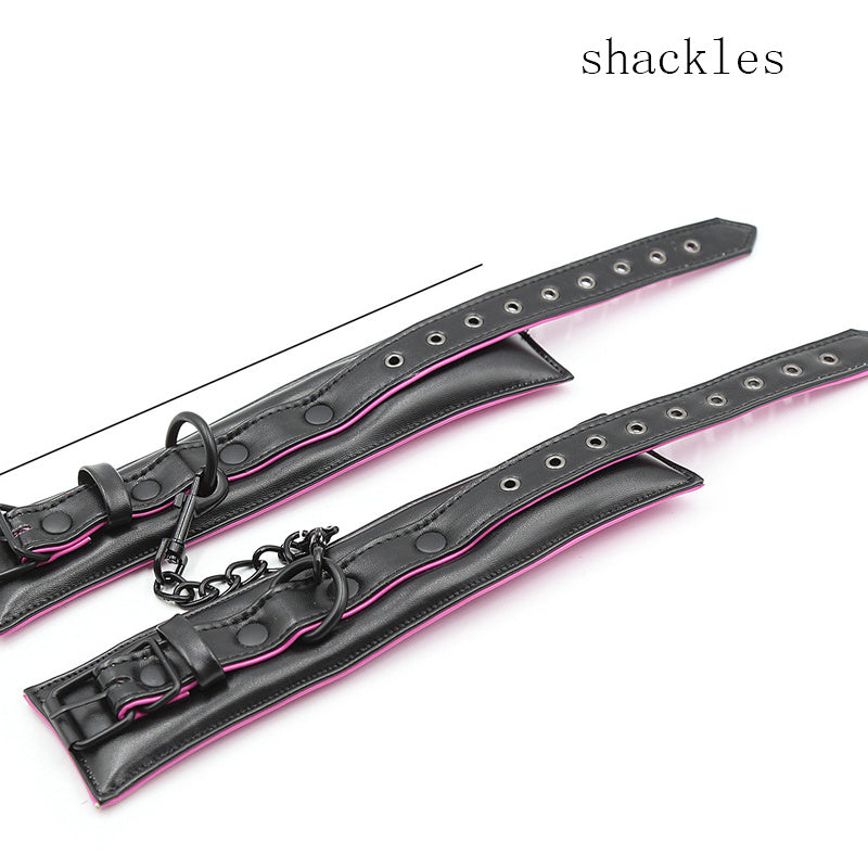 Leather Bundled Hand Cuffs & Ankle Cuffs