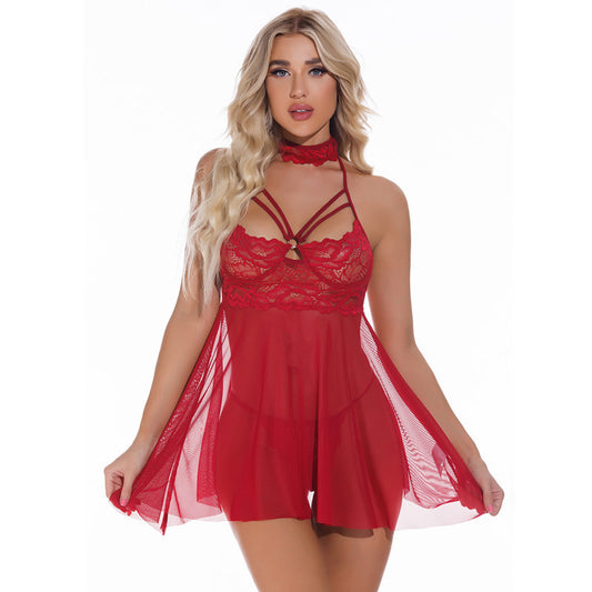 Double Pleasure Red Babydoll Dress
