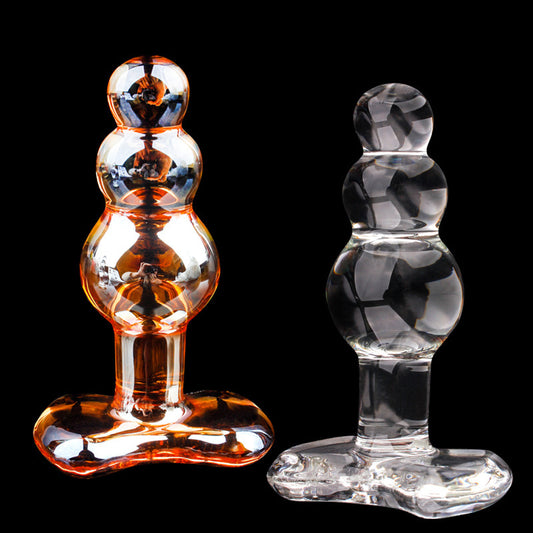 Pagoda Crystal Glass Butt Plug