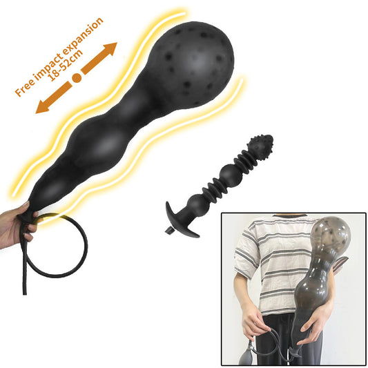 Inflatable Three Bead Butt Plug Dildo