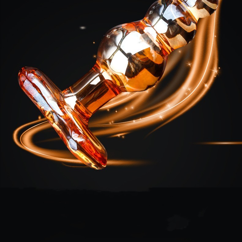 Pagoda Crystal Glass Butt Plug