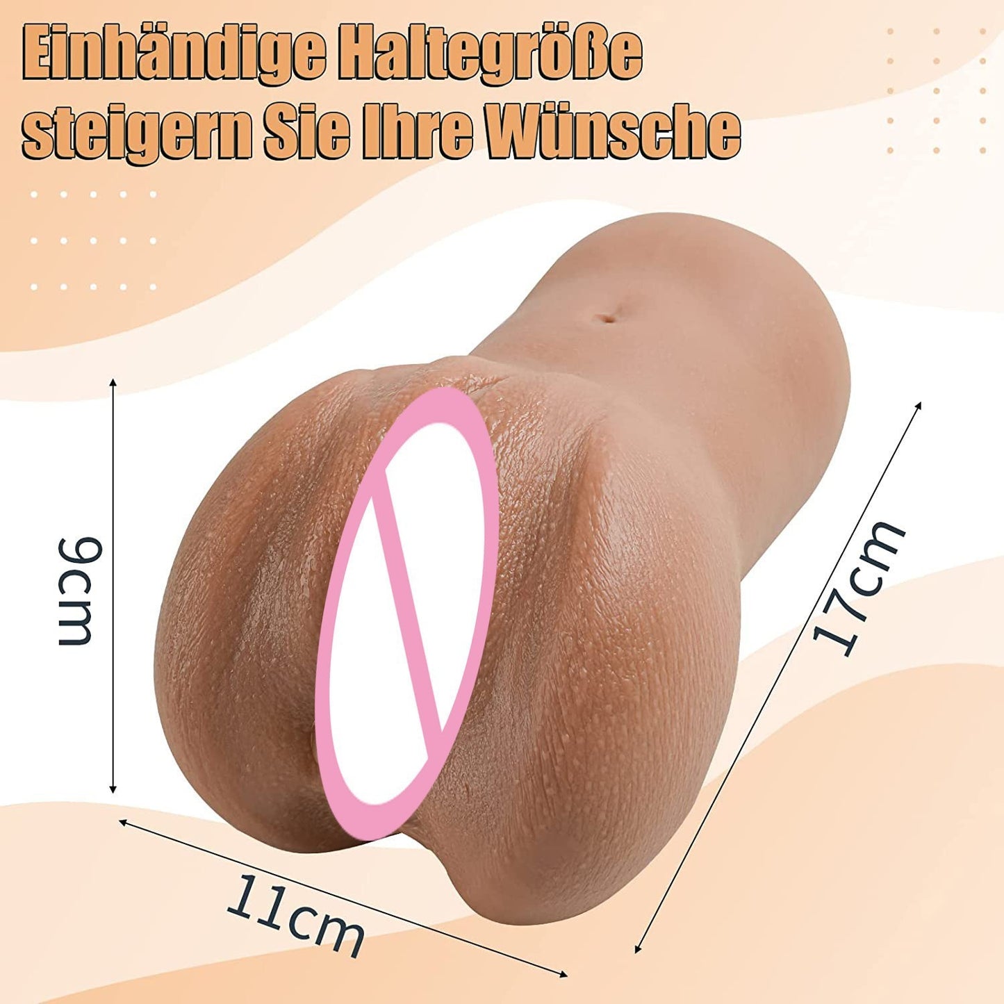 Men's Silicone Vagina & Anus Masturbator