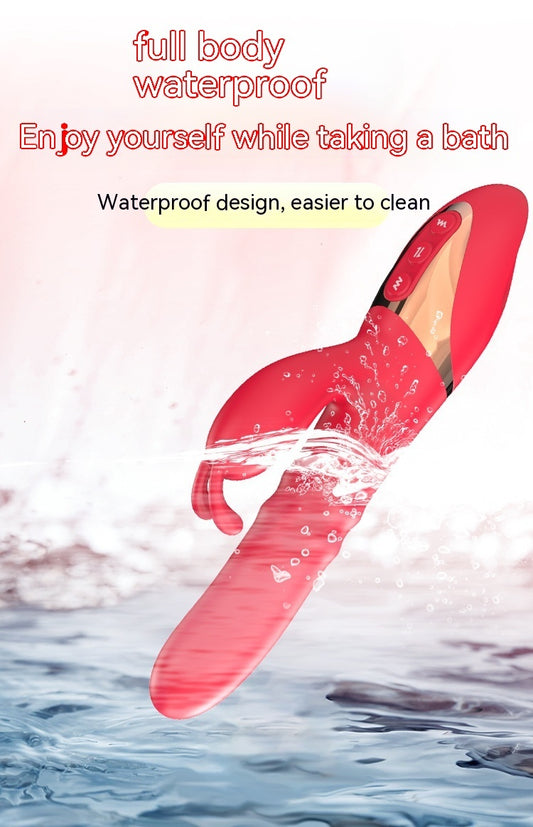 Heated Silicone Ultra-Soft™ Rabbit Dildo
