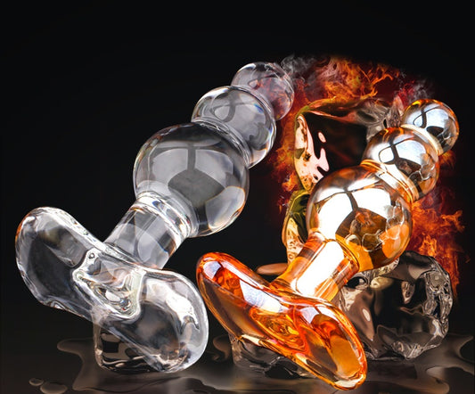 Pagoda Crystal Glass Butt Plug