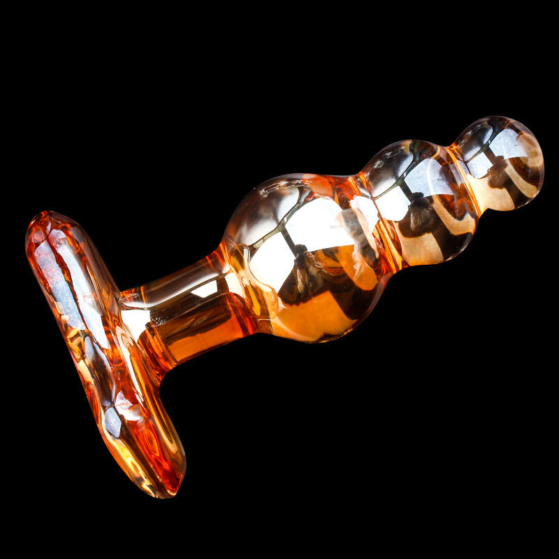 Pagoda Crystal Glass Butt Plug