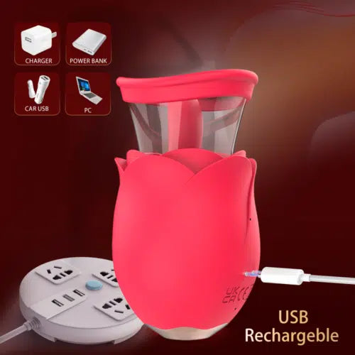 Roselux ™Pleasure Air Suction Licking Vibrator