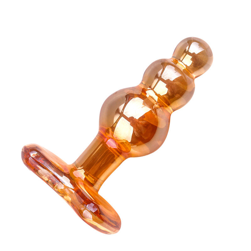Pagoda Crystal Glass Butt Plug