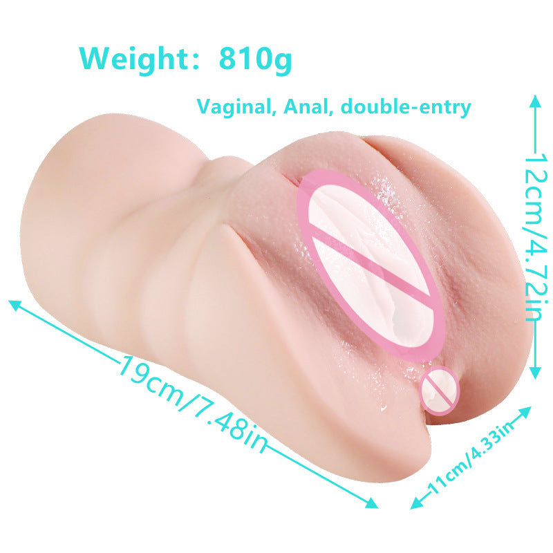 Male Double Point Channel Pussy Anal Sex Masturbator