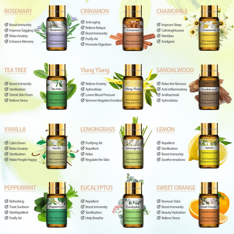 Phatoil Pure Essential Oils 5ml 15 Pieces Box