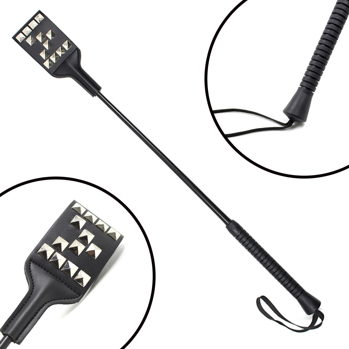 Rivet Pointer Leather Whip