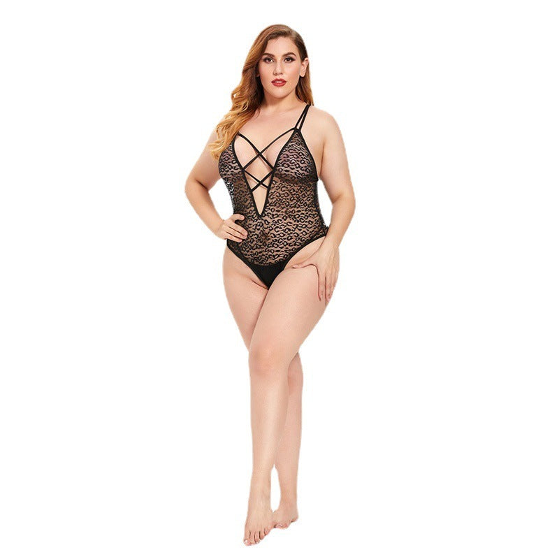 Leopard Crawl Teddy Bodysuit