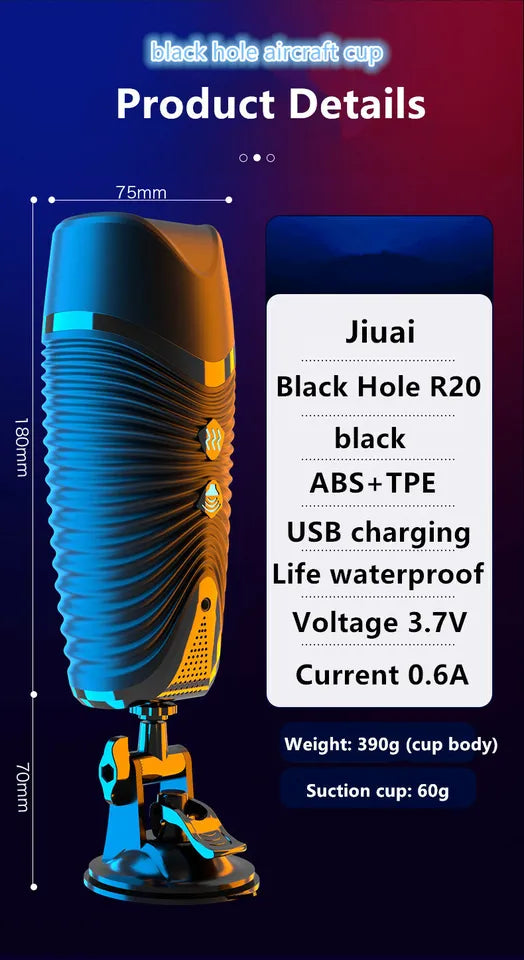 Hands-Free Intelligent Black Hole Masturbation Bottle